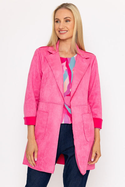 Carraig Donn 3/4 Suede Jacket in Pink