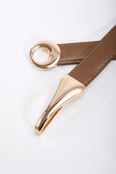 Carraig Donn Adjustable Metal Clasp Belt in Brown