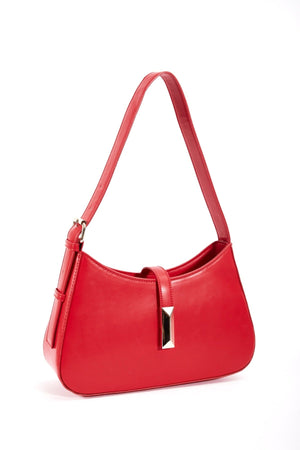 Adjustable Strap Shoulder Bag in Red