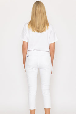 Carraig Donn Crop Stretch Jeans in White
