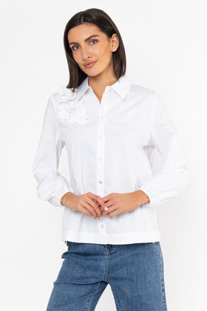 Carraig Donn 100% Cotton Flower Applique Shirt