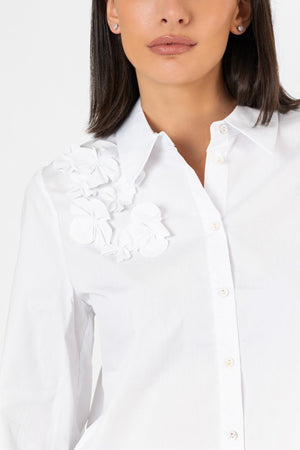 Carraig Donn 100% Cotton Flower Applique Shirt