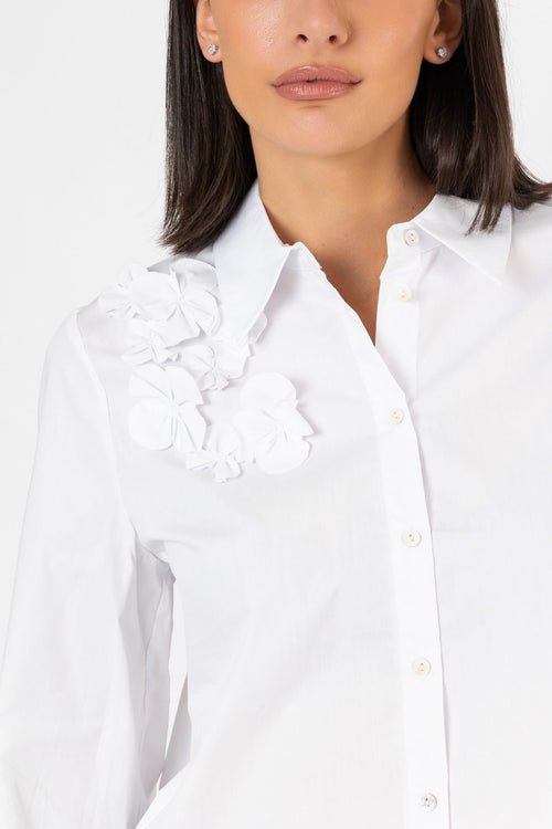 Carraig Donn 100% Cotton Flower Applique Shirt
