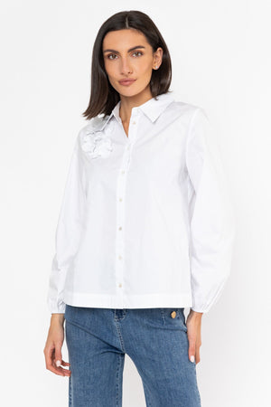 Carraig Donn 100% Cotton Flower Applique Shirt