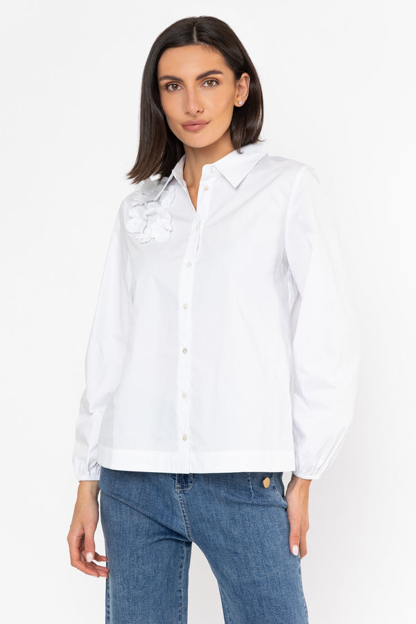 Carraig Donn 100% Cotton Flower Applique Shirt