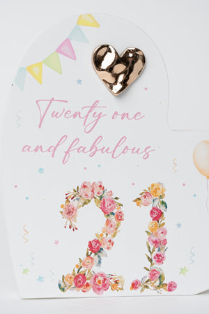 Carraig Donn 21st Birthday Heart Plaque Decoration