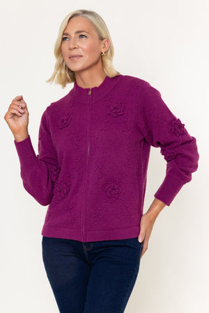 Carraig Donn 26Aw Applique Zip Cardigan
