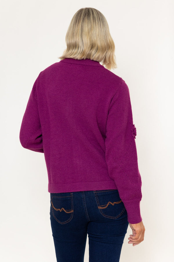 Carraig Donn 26Aw Applique Zip Cardigan