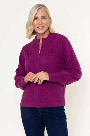 Carraig Donn 26Aw Applique Zip Cardigan