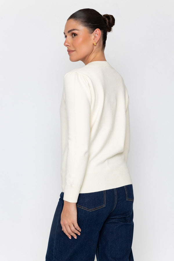 Carraig Donn 26Aw Button Detail Cardigan Cream