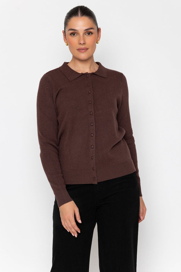 Carraig Donn 26Aw Detachable Fur Collar Cardigan