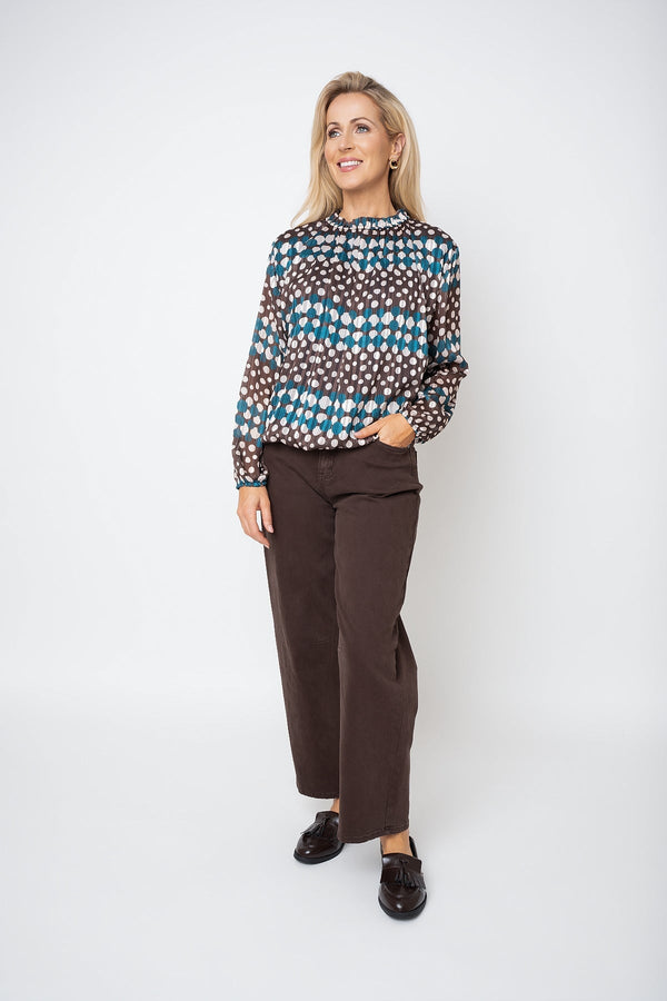Carraig Donn 26Aw Lurex Print High Neck Top