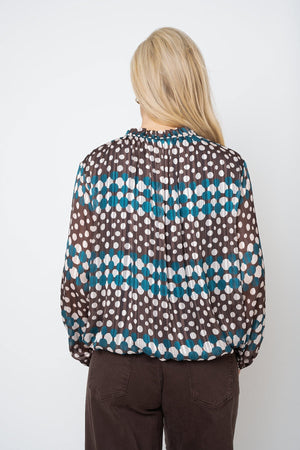 Carraig Donn 26Aw Lurex Print High Neck Top