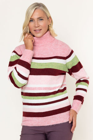 Carraig Donn 26Aw Roll Neck Stripe Sweater
