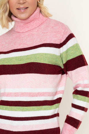 Carraig Donn 26Aw Roll Neck Stripe Sweater