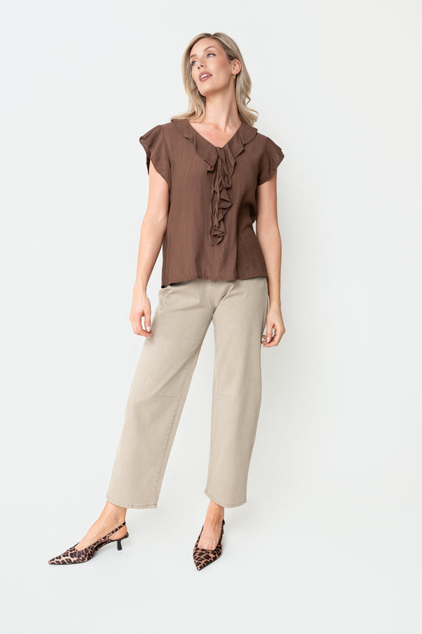 Carraig Donn 26Aw Ruffle Tie Top