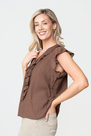 Carraig Donn 26Aw Ruffle Tie Top