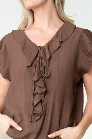 Carraig Donn 26Aw Ruffle Tie Top