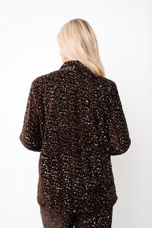 Carraig Donn 26Aw Sequin Shawl Collar Jacket