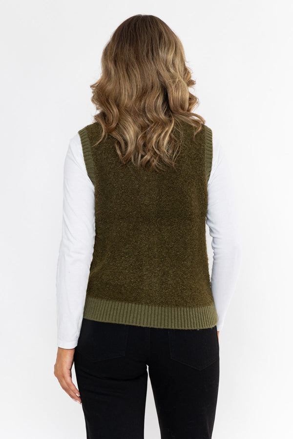 Carraig Donn 26Aw Wool Blend Boucle Sleevless Vest