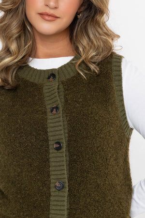 Carraig Donn 26Aw Wool Blend Boucle Sleevless Vest