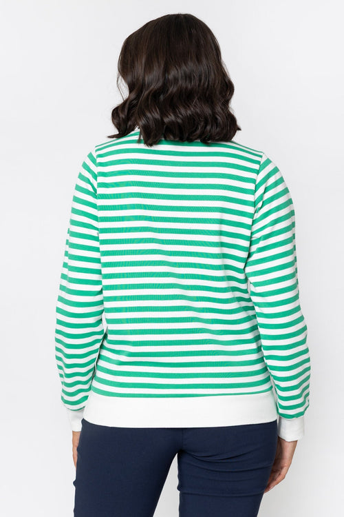 Carraig Donn 26Ss Button Stripe Sweatshirt