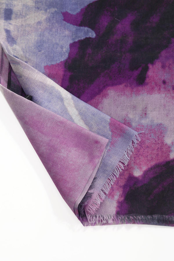 Purple Watercolour Print Scarf