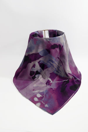 Purple Watercolour Print Scarf