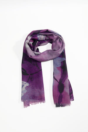 Purple Watercolour Print Scarf