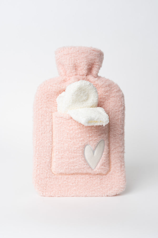 Cosy Nights Pink Hot Water Bottle & Socks Gift Set