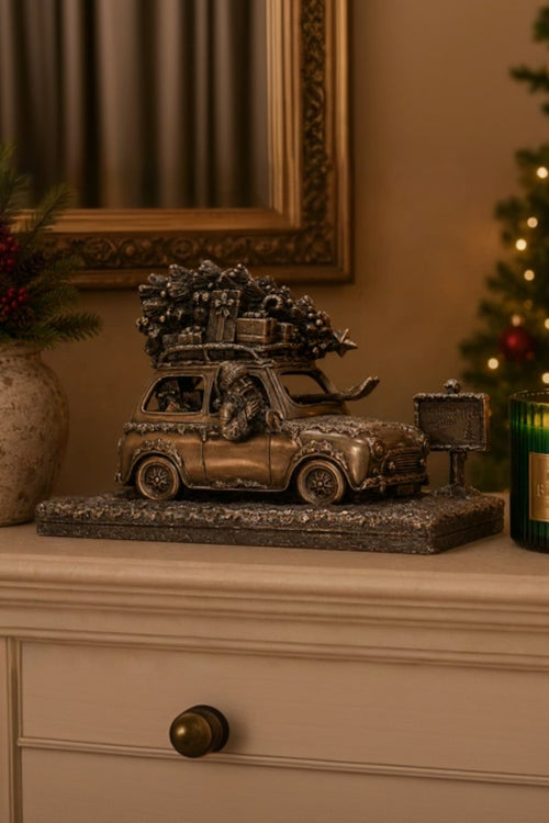 Genesis Bronze Driving Home For Christmas Ornament