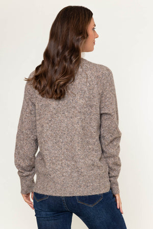 Brown Equestrian Motif Knit Jumper