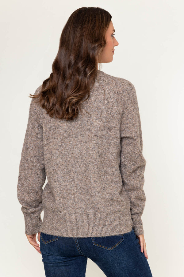 Brown Equestrian Motif Knit Jumper