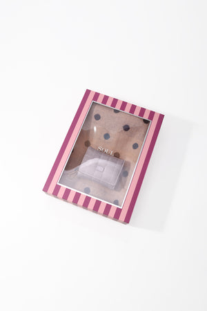 Pink Polka Dot Scarf & Quilted Purse Gift Set