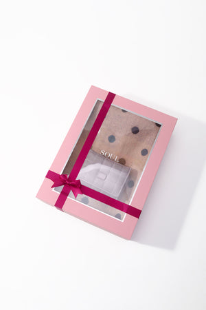 Pink Polka Dot Scarf & Quilted Purse Gift Set