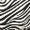 A close-up of a black and white zebra pattern, likely representing a fabric or material swatch.