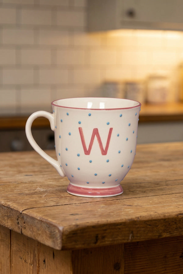Carraig Donn Alphabet Mug Dot W