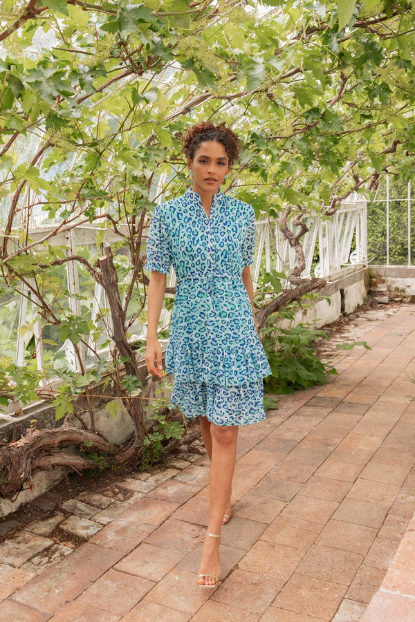Carraig Donn Aqua Blue Katy Knee Length Dress