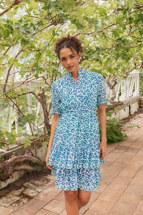 Aqua Blue Katy Knee Length Dress