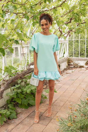 Carraig Donn Aqua Blue Sadhbh Mini Dress