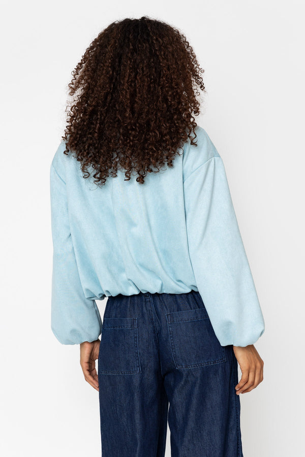 Carraig Donn Aqua Blue Suede Bomber Jacket