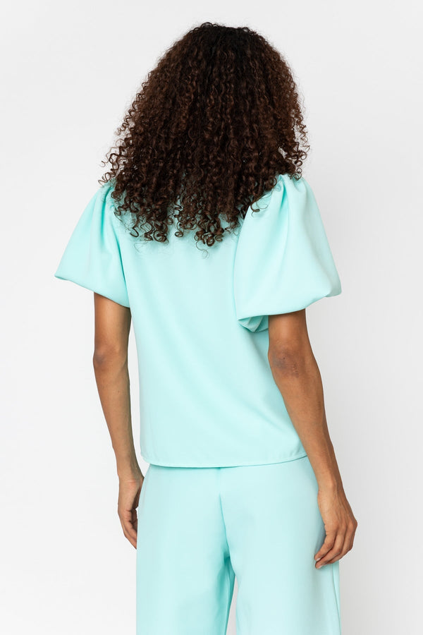 Carraig Donn Aqua Blue Tara Short Sleeve Blouse