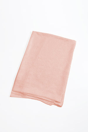 Carraig Donn Baby Pink Silk Touch Floral Embossed Scarf