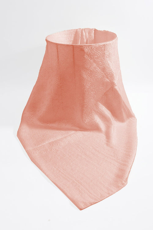 Carraig Donn Baby Pink Silk Touch Floral Embossed Scarf