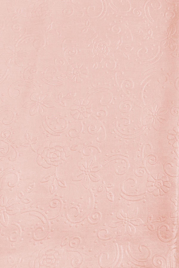 Carraig Donn Baby Pink Silk Touch Floral Embossed Scarf