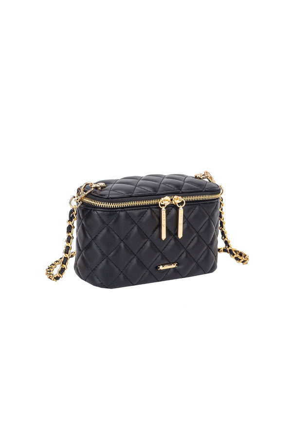 Carraig Donn Back Faux Leather Quilted Vanity Case Crossbody Bag