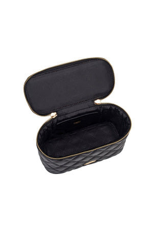 Carraig Donn Back Faux Leather Quilted Vanity Case Crossbody Bag