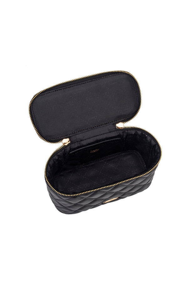 Carraig Donn Back Faux Leather Quilted Vanity Case Crossbody Bag