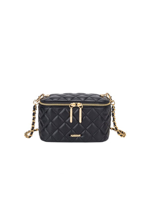 Carraig Donn Back Faux Leather Quilted Vanity Case Crossbody Bag