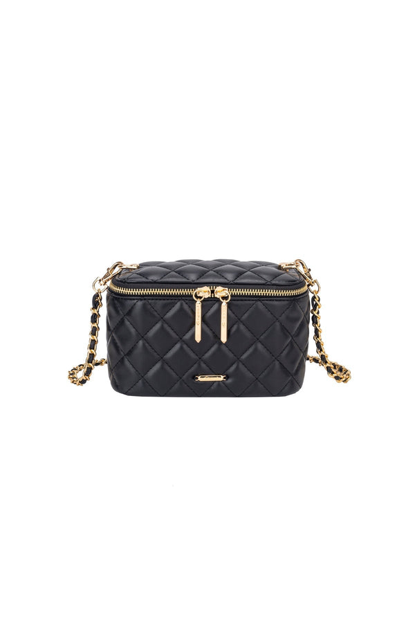 Carraig Donn Back Faux Leather Quilted Vanity Case Crossbody Bag